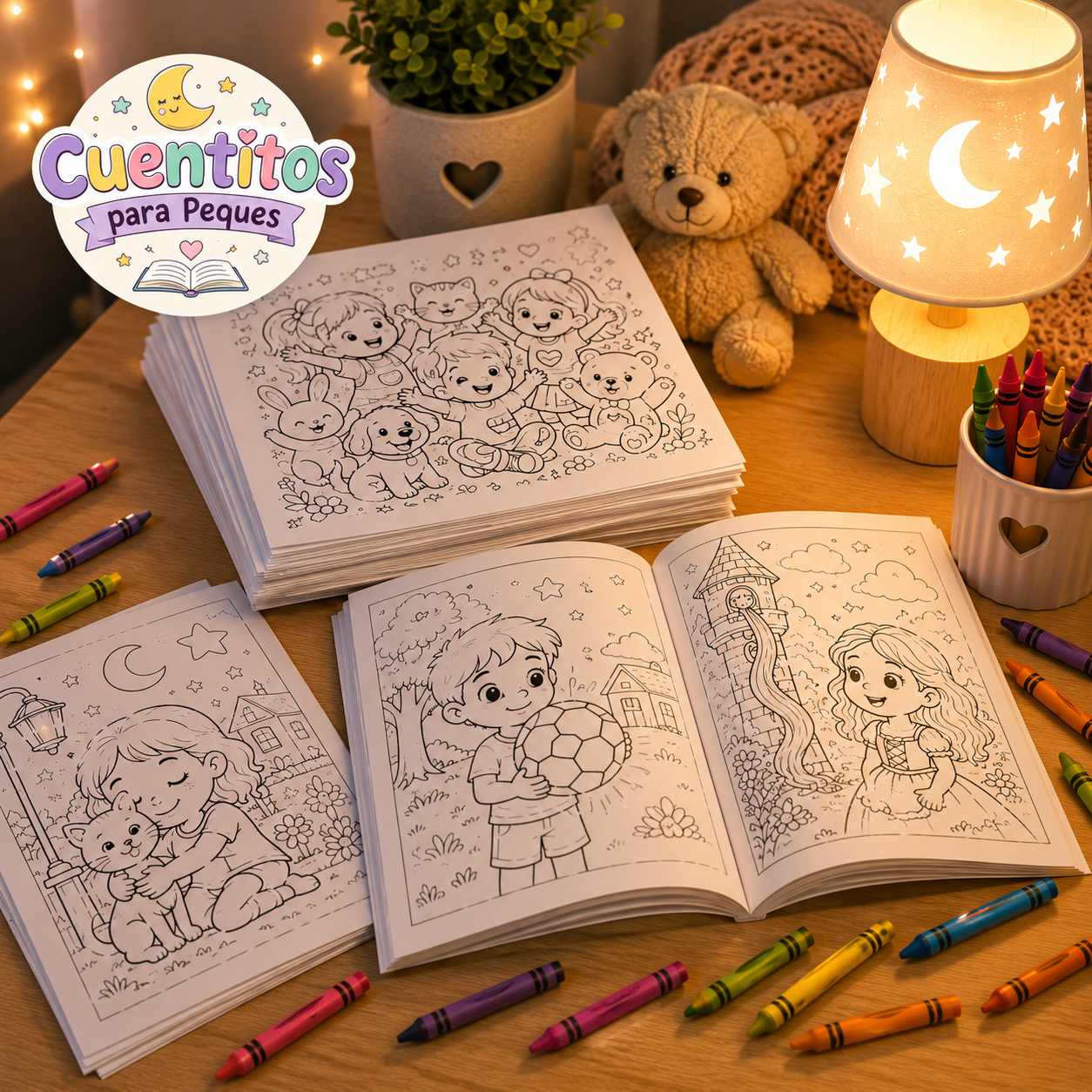Cuentitos para Peques | 30 Noches de Cuentos con Valores + Páginas para Colorear