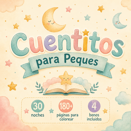 Cuentitos para Peques | 30 Noches de Cuentos con Valores + Páginas para Colorear